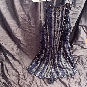 Medium American Eagle romper boho peasant western Aztec cute new floral charms